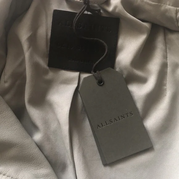 All Saints Balfern Biker Leather Jacket (Size 6) NWT - Picture 8 of 16